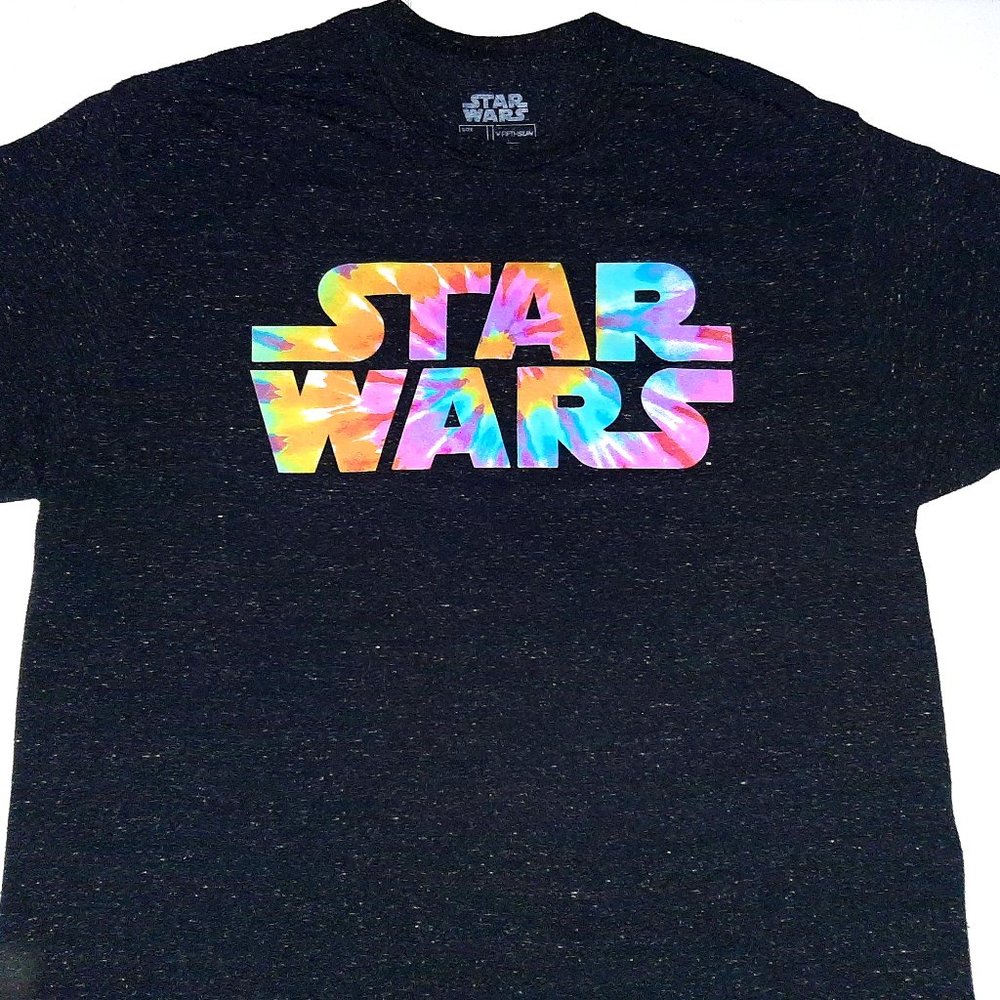 Fifth Sun Men's Lg Black Tie Dye Star Wars T-Shirt